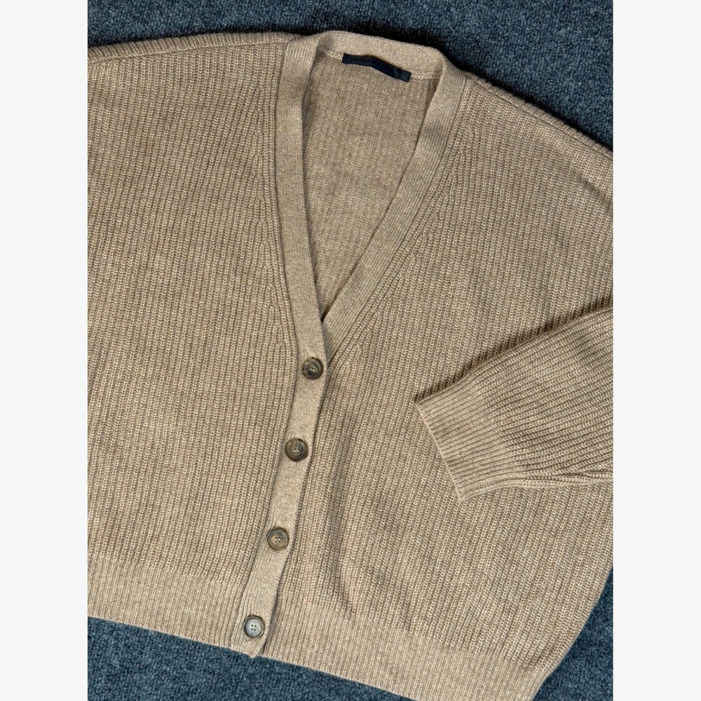 Jenni Kayne XXL Cropped Cashmere Cocoon Cardigan Undyed Stone 538-7400-A24
